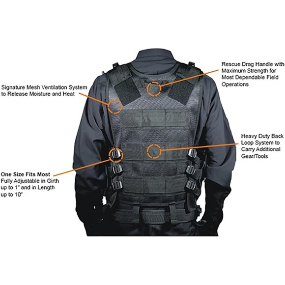 Law Enforcement Tactical Vest Left Hand Draw New Never Worn  ~FREE SHIPPING~ - Picture 3 of 11